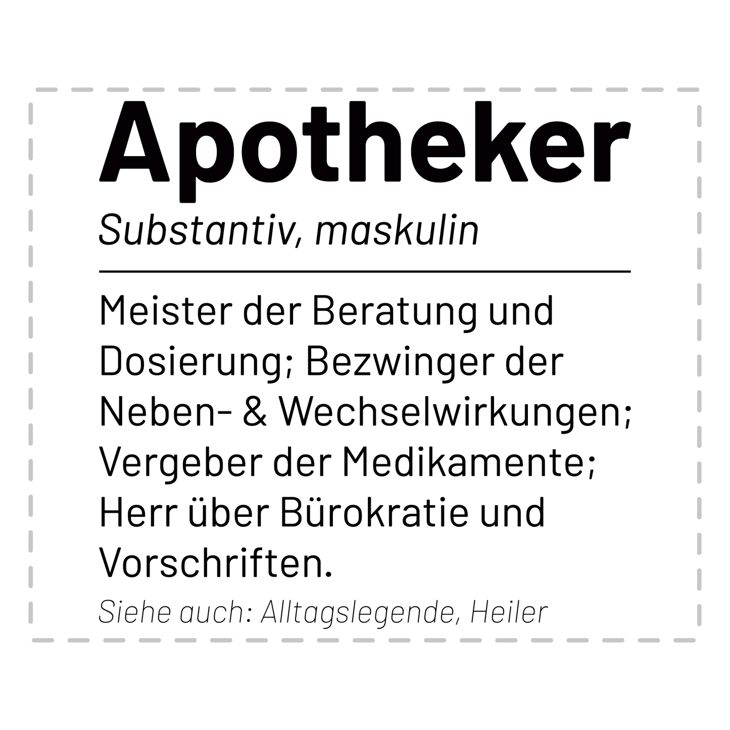 Apotheker Tasse - Wörterbucheintrag: Apotheker (Apothekerin, Geschenk)