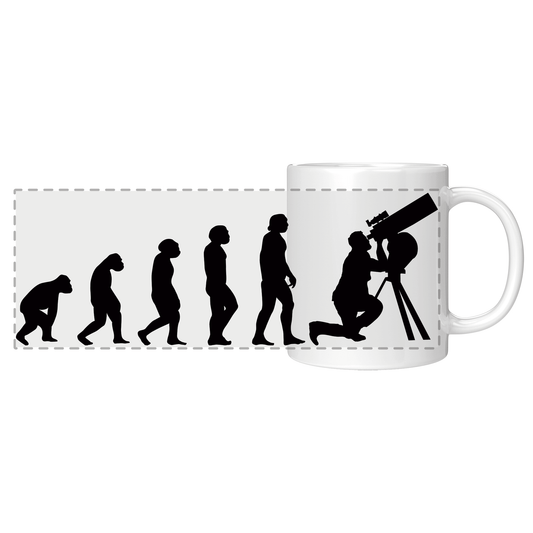 Astronomie Tasse - Evolution des Astronomen (Astronomin, Geschenk)