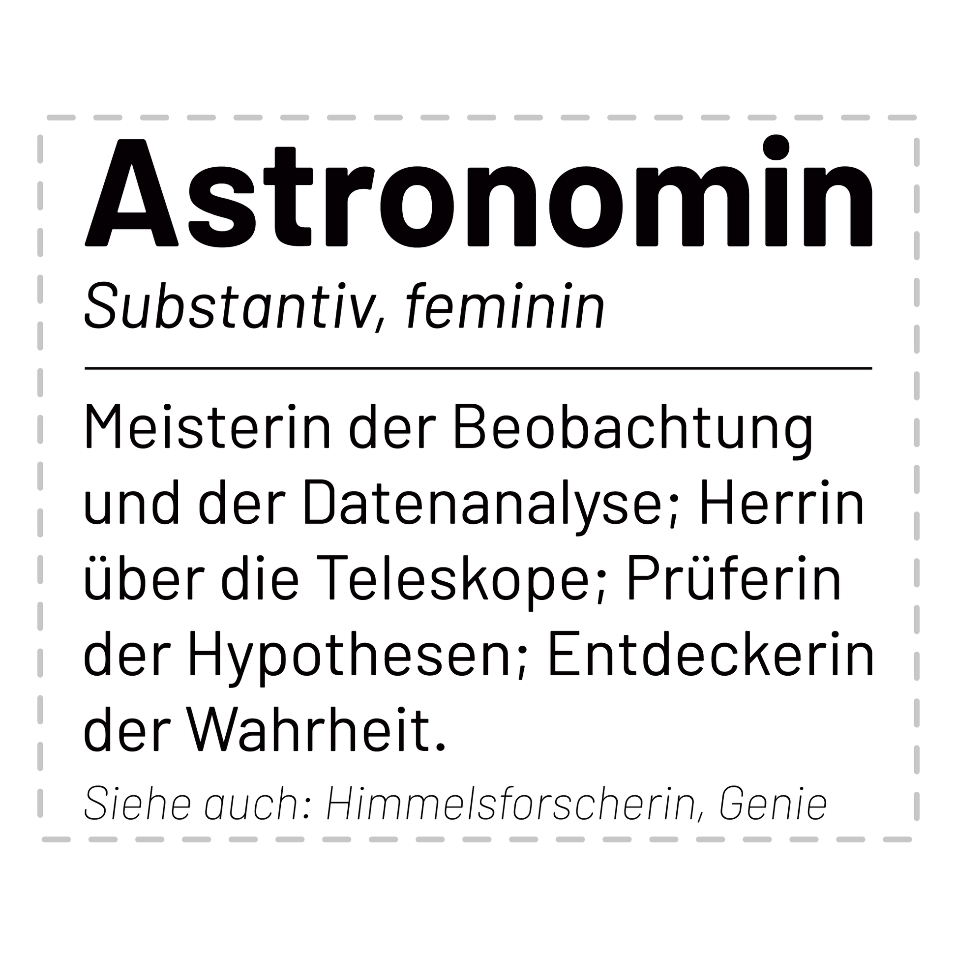 Astronomie Tasse - Wörterbucheintrag: Astronomin (Astronom, Geschenk)