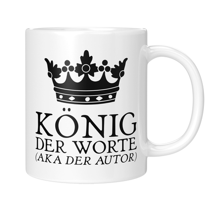 Autor Tasse - König der Worte aka der Autor (Autorin, Schriftsteller, Schriftstellerin, Geschenk)