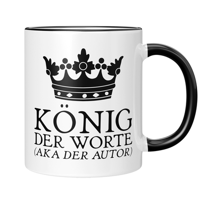 Autor Tasse - König der Worte aka der Autor (Autorin, Schriftsteller, Schriftstellerin, Geschenk)