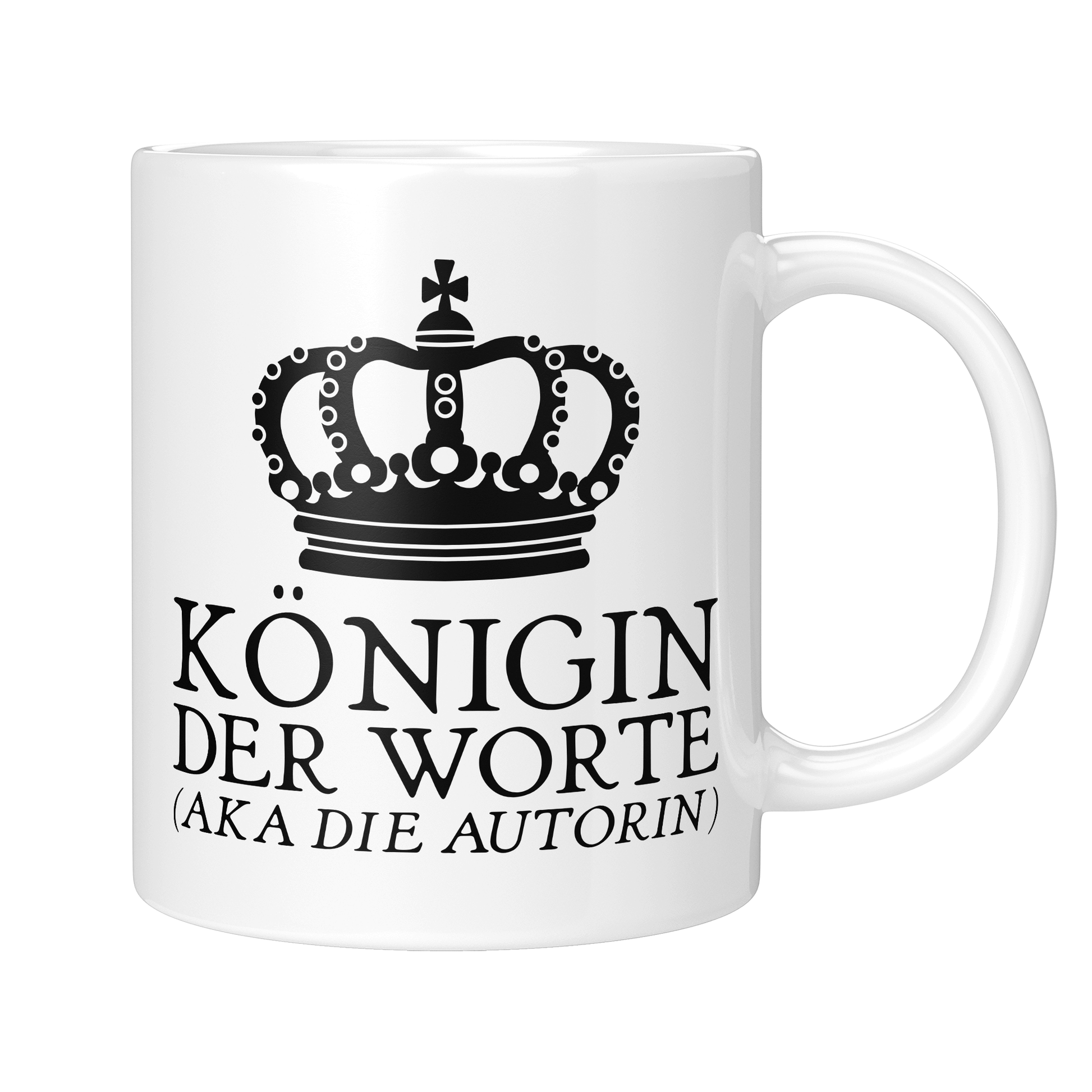 Autor Tasse - Königin der Worte aka die Autorin (Schriftsteller, Schriftstellerin, Geschenk)