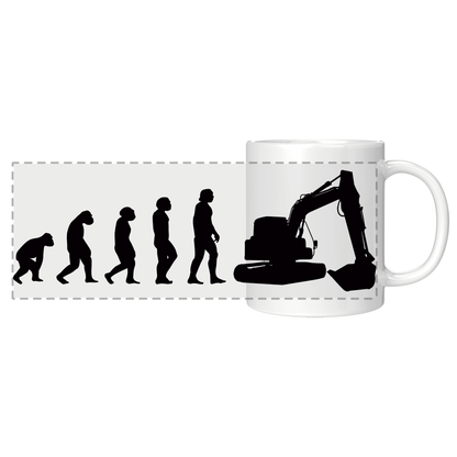 Baggerfahrer Tasse - Evolution (Bagger, Baggerfahrerin, Geschenk)