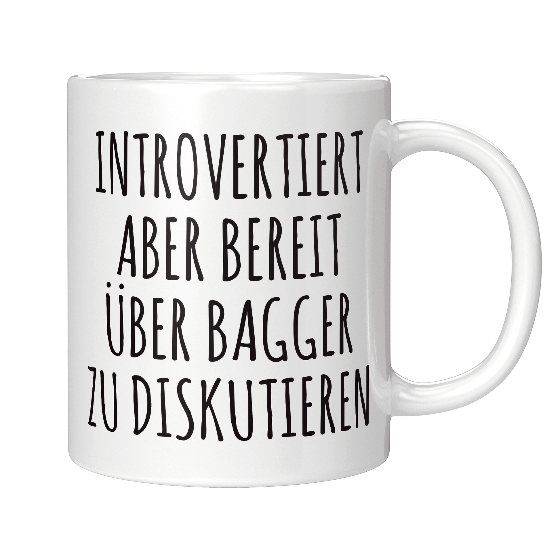 Baggerfahrer Tasse - Introvertiert (Bagger, Baggerfahrerin, Geschenk)