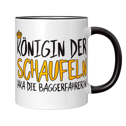 Baggerfahrer Tasse - Königin der Schaufeln aka Baggerfahrerin (Bagger, Geschenk)