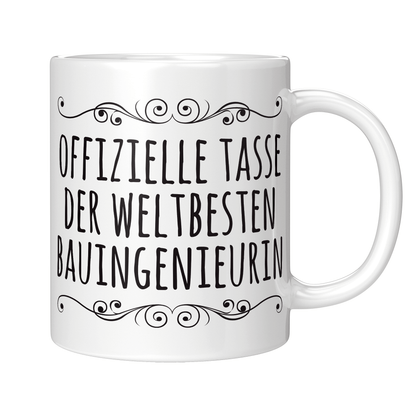 Bauingenieur Tasse - Weltbeste Bauingenieurin (Bauingenieurwesen, Geschenk)