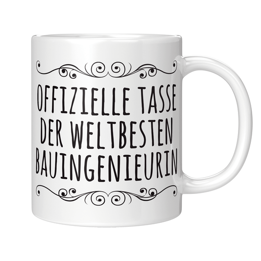 Bauingenieur Tasse - Weltbeste Bauingenieurin (Bauingenieurwesen, Geschenk)