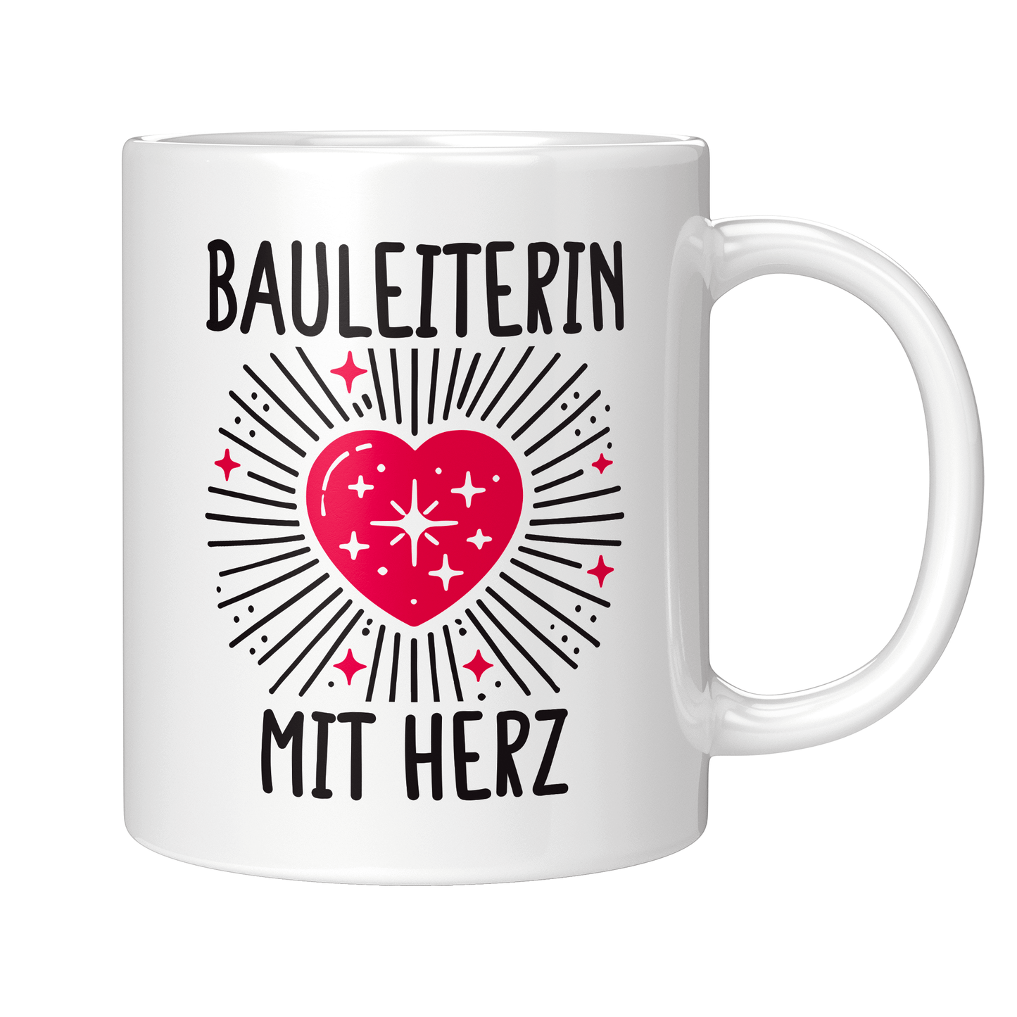 Bauleiter Tasse - Bauleiterin mit Herz (Bauleitung, Geschenk)