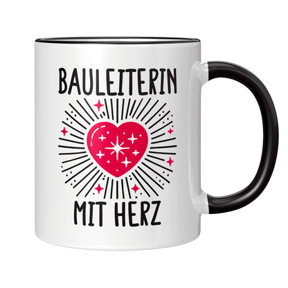 Bauleiter Tasse - Bauleiterin mit Herz (Bauleitung, Geschenk)