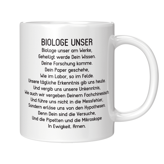 Biologie Tasse Biologe Unser Gebet