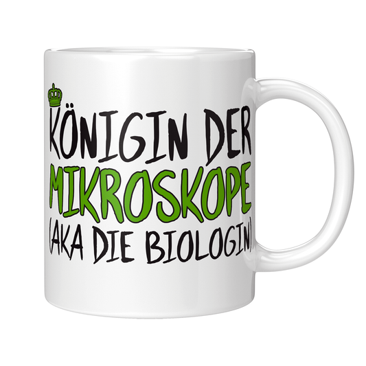 Biologie Tasse Königin der Mikroskope aka die Biologin