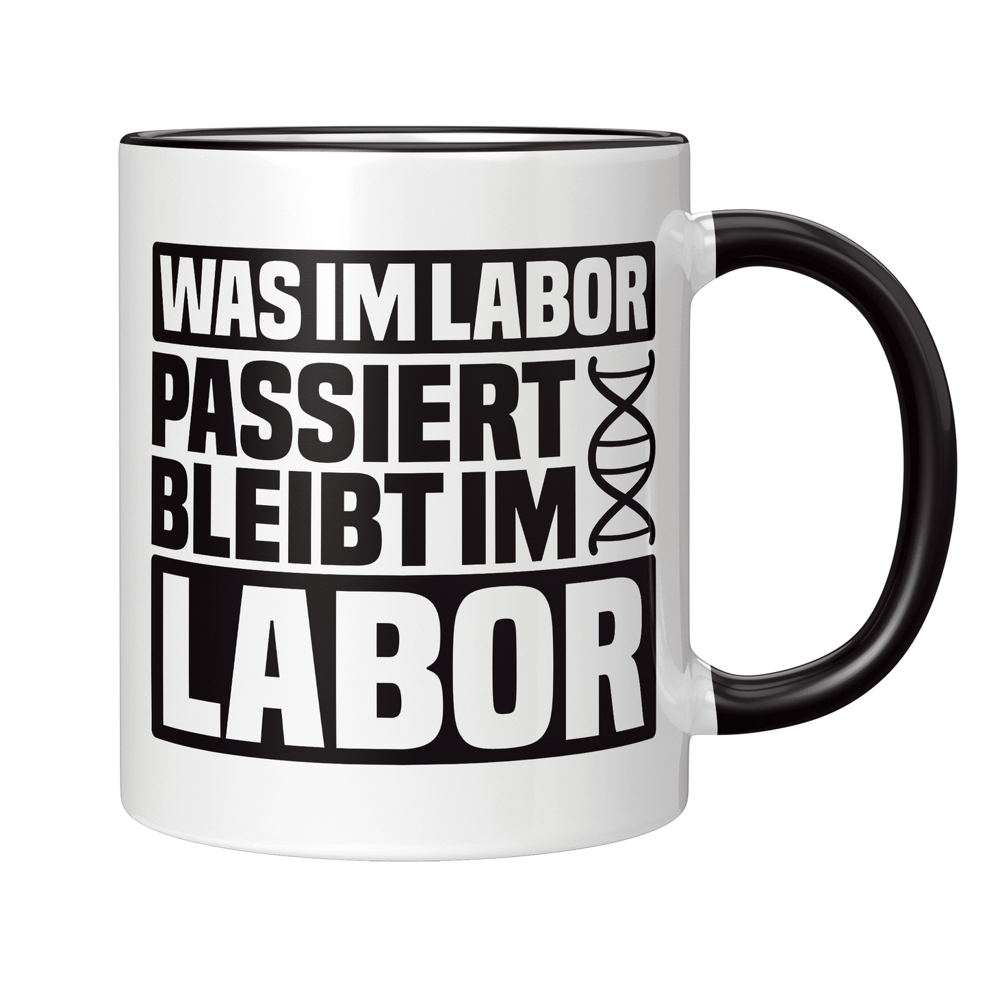 Biologie Tasse - Was im Labor passiert, bleibt im Labor (Genetik, Biochemie, Geschenk)