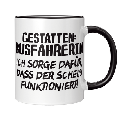 Busfahrer Tasse - Gestatten: Busfahrerin (Bus, Geschenk)