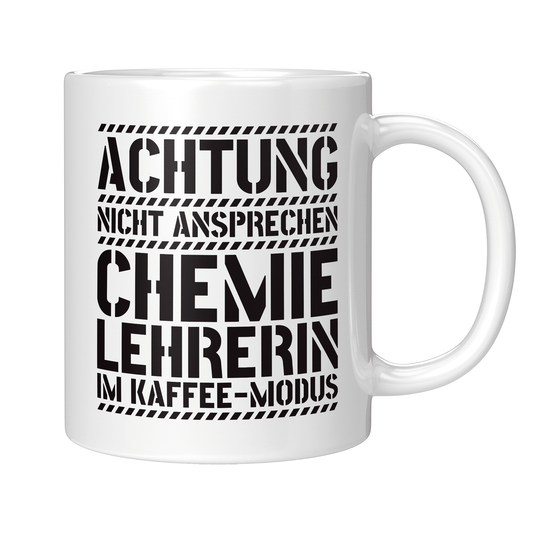 Chemielehrer Tasse - Chemielehrerin im Kaffee-Modus (Chemie, Lehrer, Geschenk)