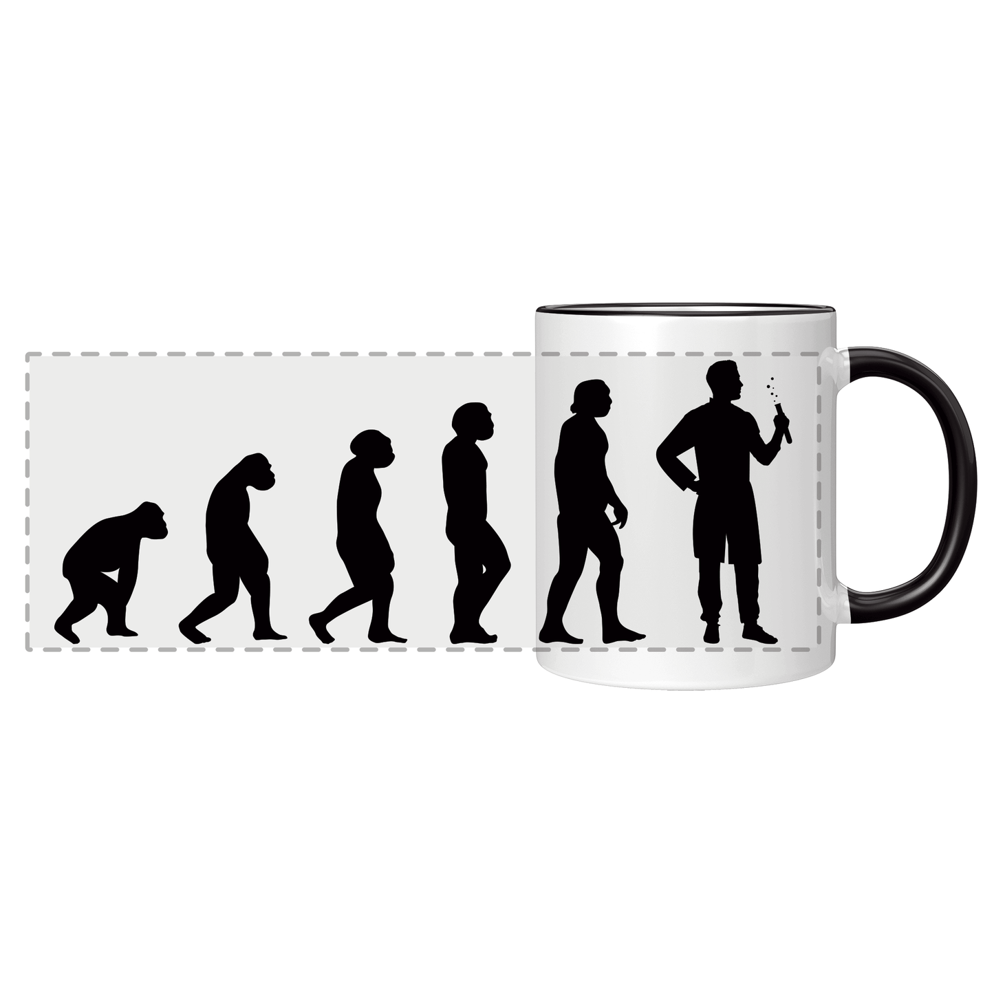 Chemielehrer Tasse - Evolution des Chemielehrers