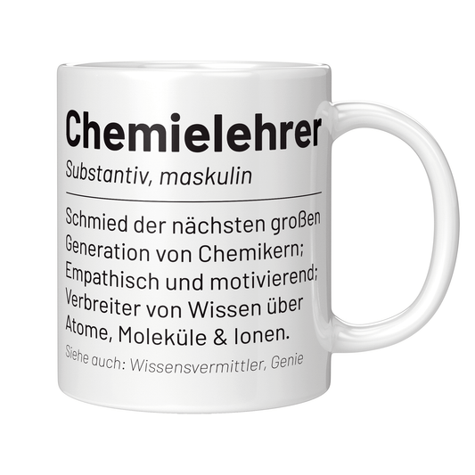 Chemielehrer Tasse - Wörterbuch: Chemielehrer