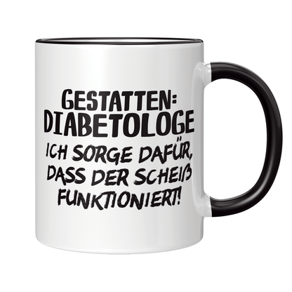 Diabetologe Tasse - Gestatten: Diabetologe (Diabetologie, Diabetologin, Geschenk)