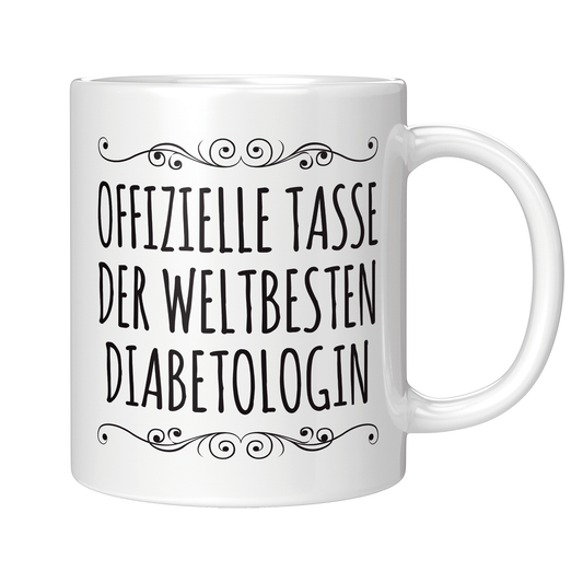 Diabetologe Tasse - Weltbeste Diabetologin (Diabetologie, Geschenk)