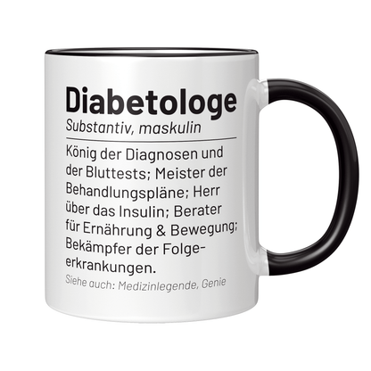 Diabetologe Tasse - Wörterbuch "Diabetologe" (Diabetologie, Diabetologin, Geschenk)