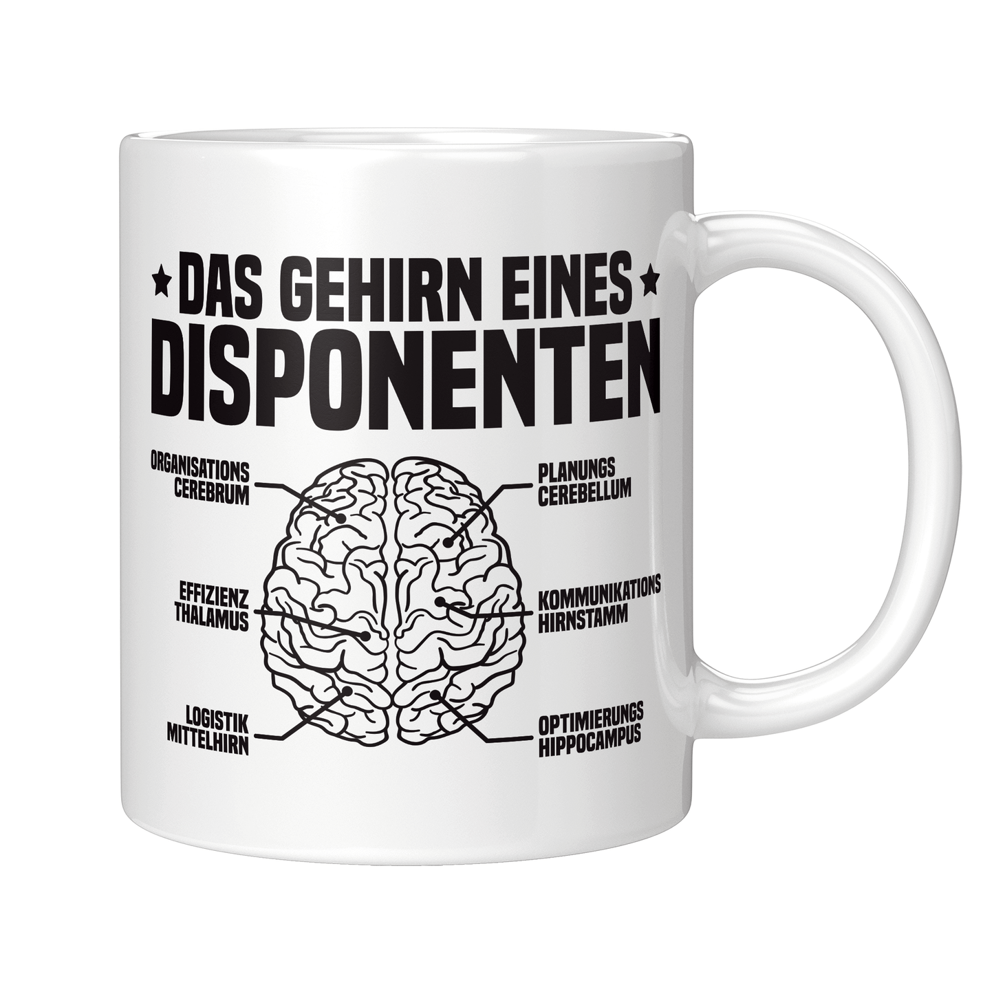 Disponent Tasse - Das Gehirn eines Disponenten (Disponentin, Disposition, Geschenk)