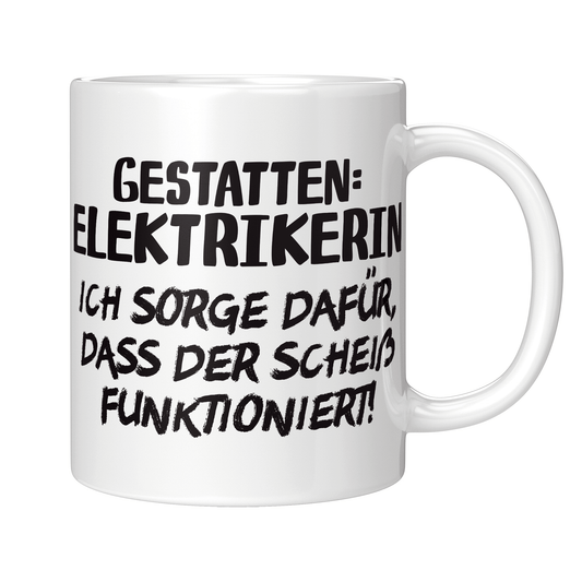 Elektriker Tasse Gestatten Elektrikerin