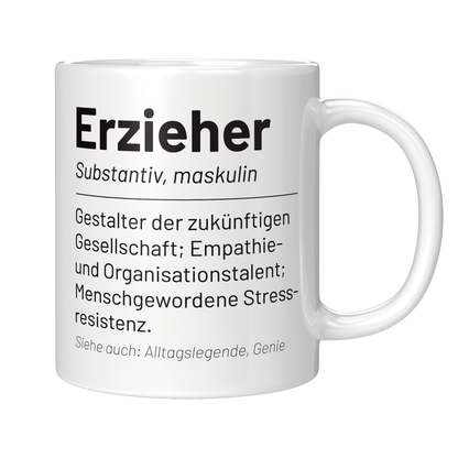 Erzieher Tasse - Wörterbuch: Erzieher