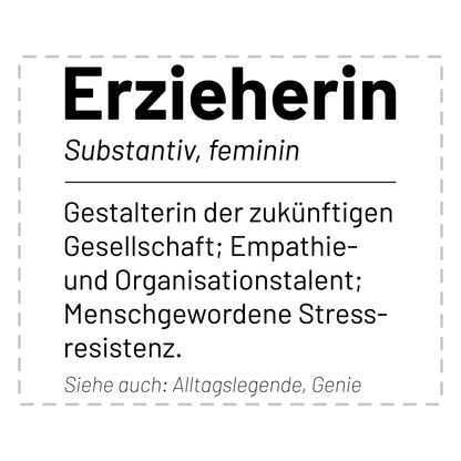 Erzieher Tasse - Wörterbuch: Erzieherin