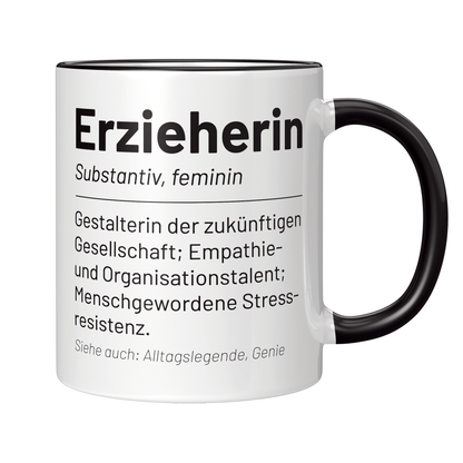 Erzieher Tasse - Wörterbuch: Erzieherin