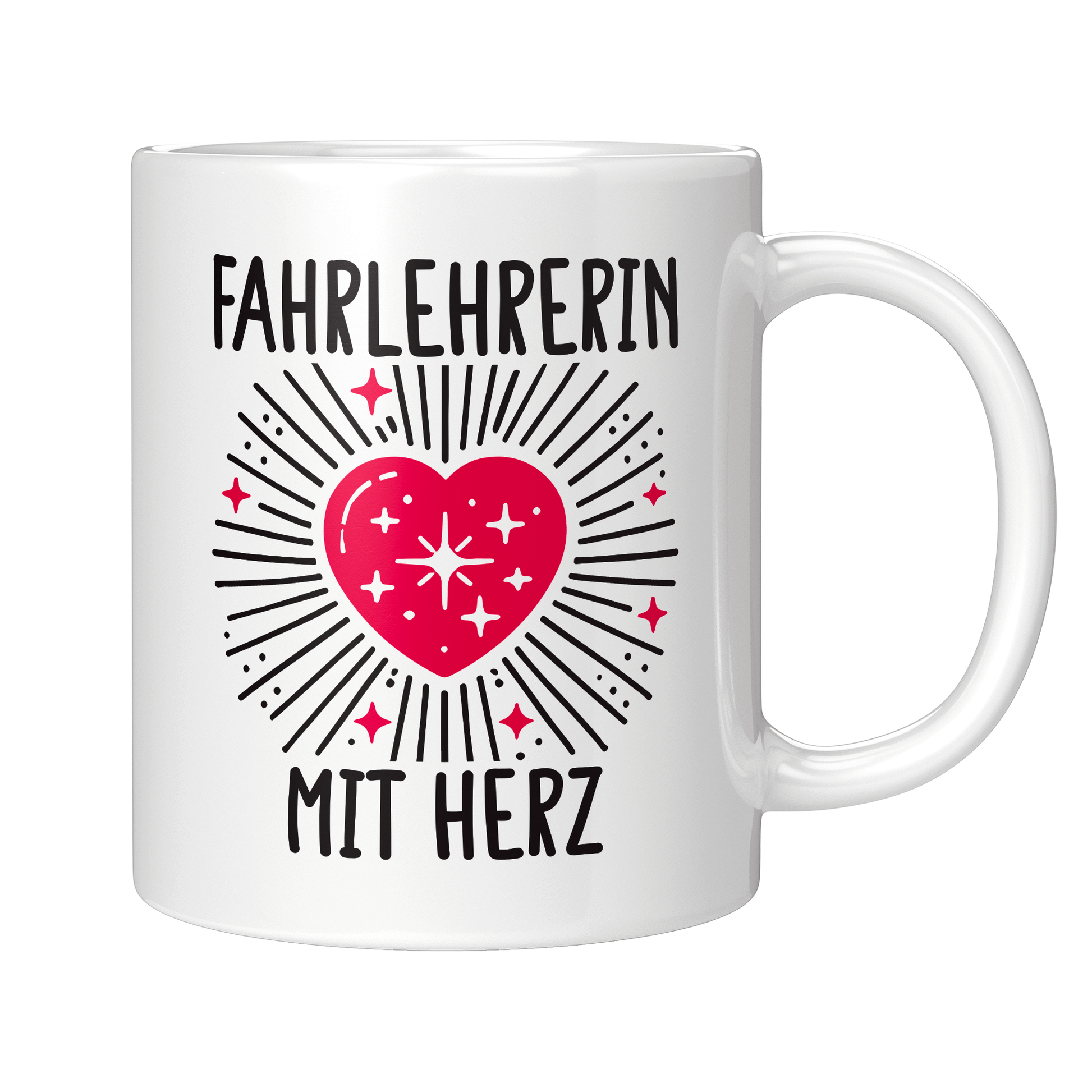 Fahrlehrer Tasse - Fahrlehrerin mit Herz (Fahrschule, Geschenk)