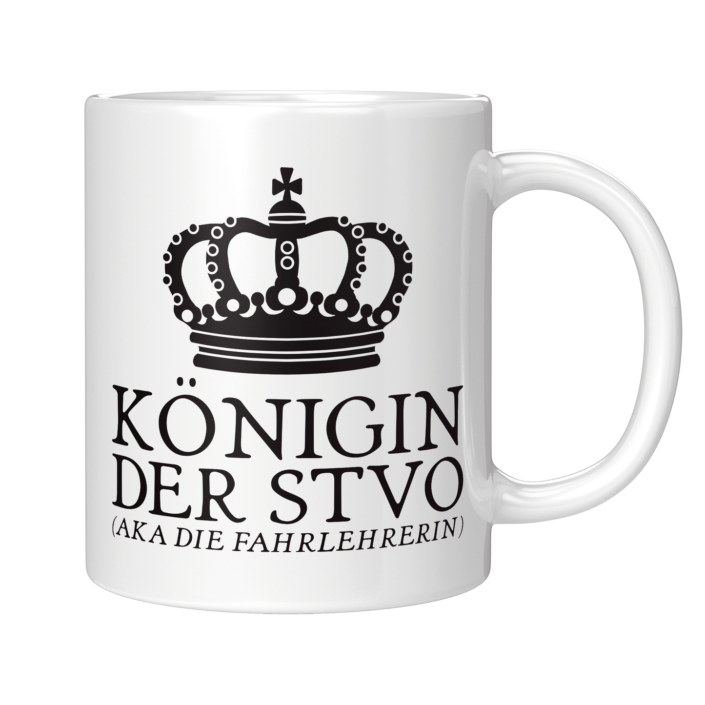 Fahrlehrer Tasse - Königin der StVO aka die Fahrlehrerin (Fahrschule, Geschenk)