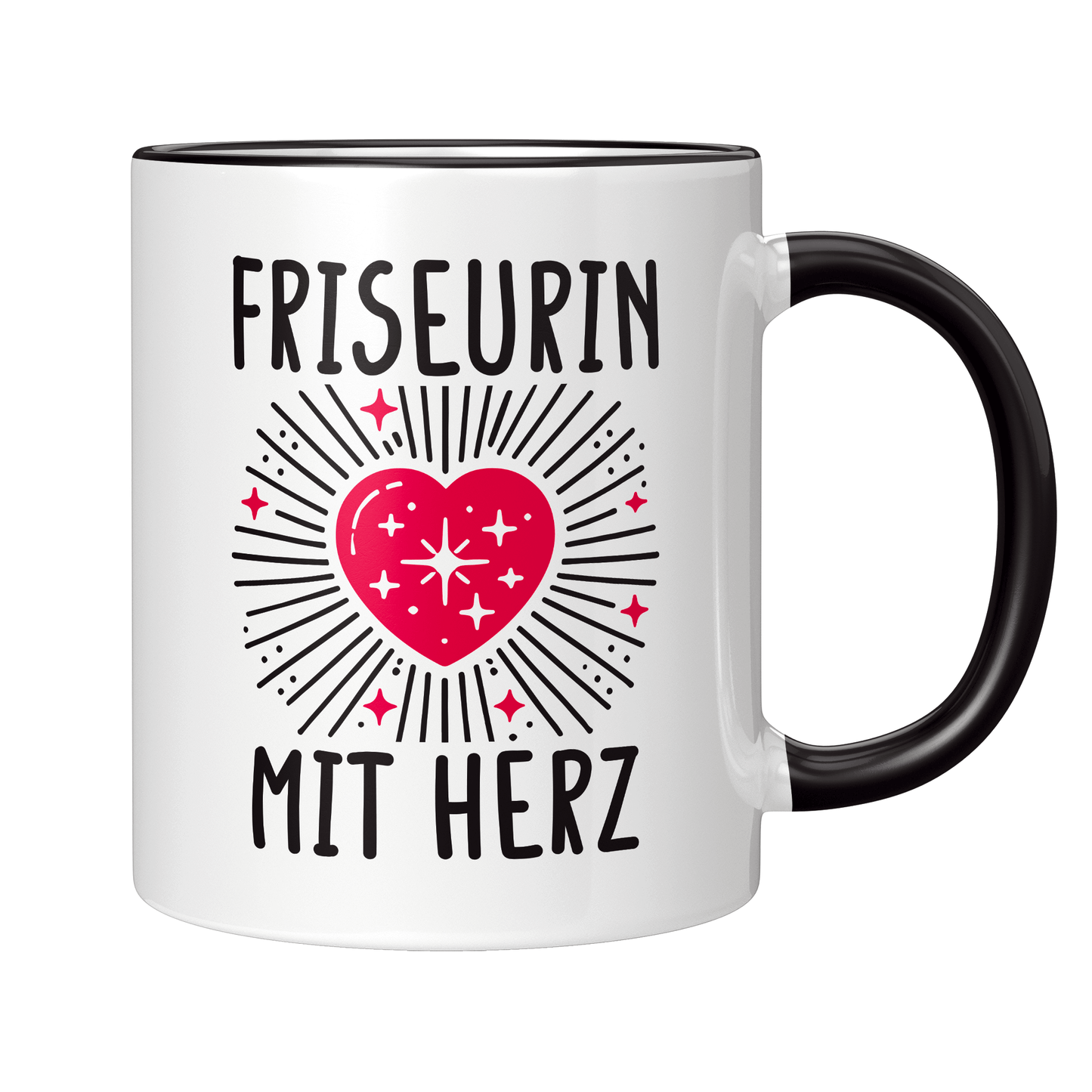 Friseur Tasse - Friseurin mit Herz (Friseurmeisterin, Geschenk)