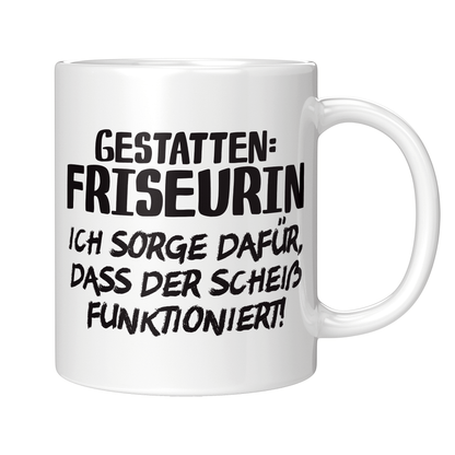 Friseur Tasse - Gestatten: Friseurin (Friseurmeisterin, Geschenk)