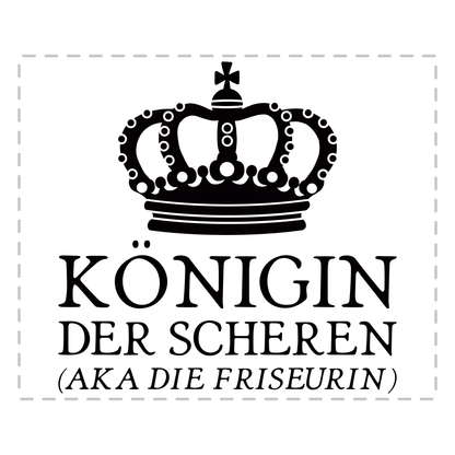 Friseur Tasse - Königin der Scheren aka die Friseurin (Friseurmeisterin, Geschenk)