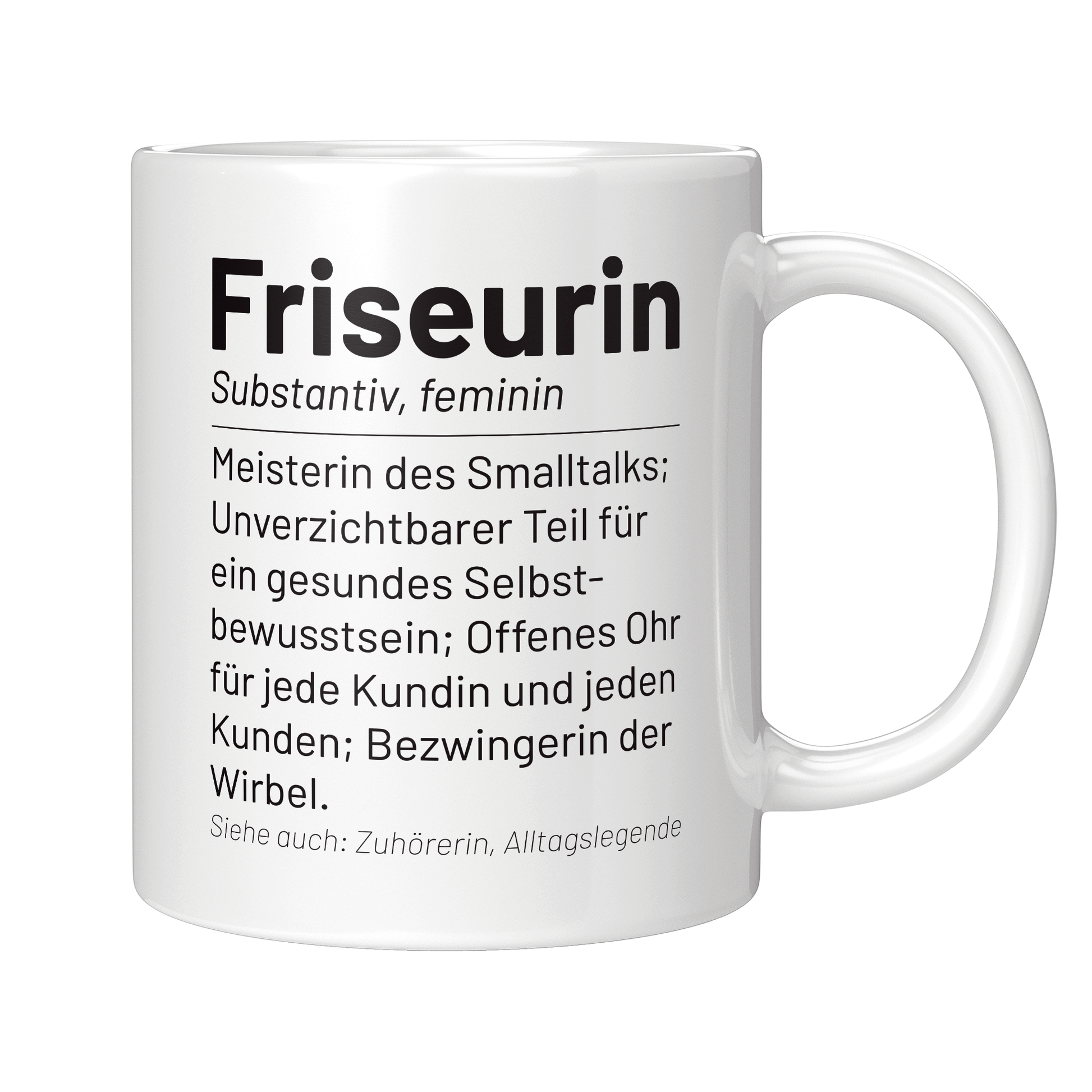 Friseur Tasse - Wörterbuch: Friseurin (Friseurmeisterin, Geschenk)