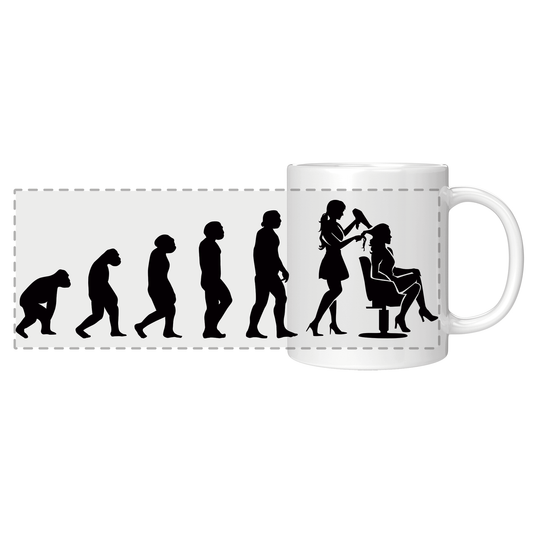 Friseurin Tasse - Evolution einer Friseurin