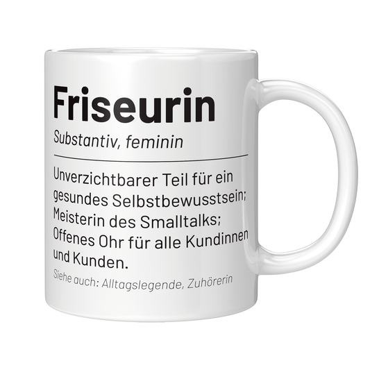 Friseurin Tasse - Wörterbuch: Friseurin