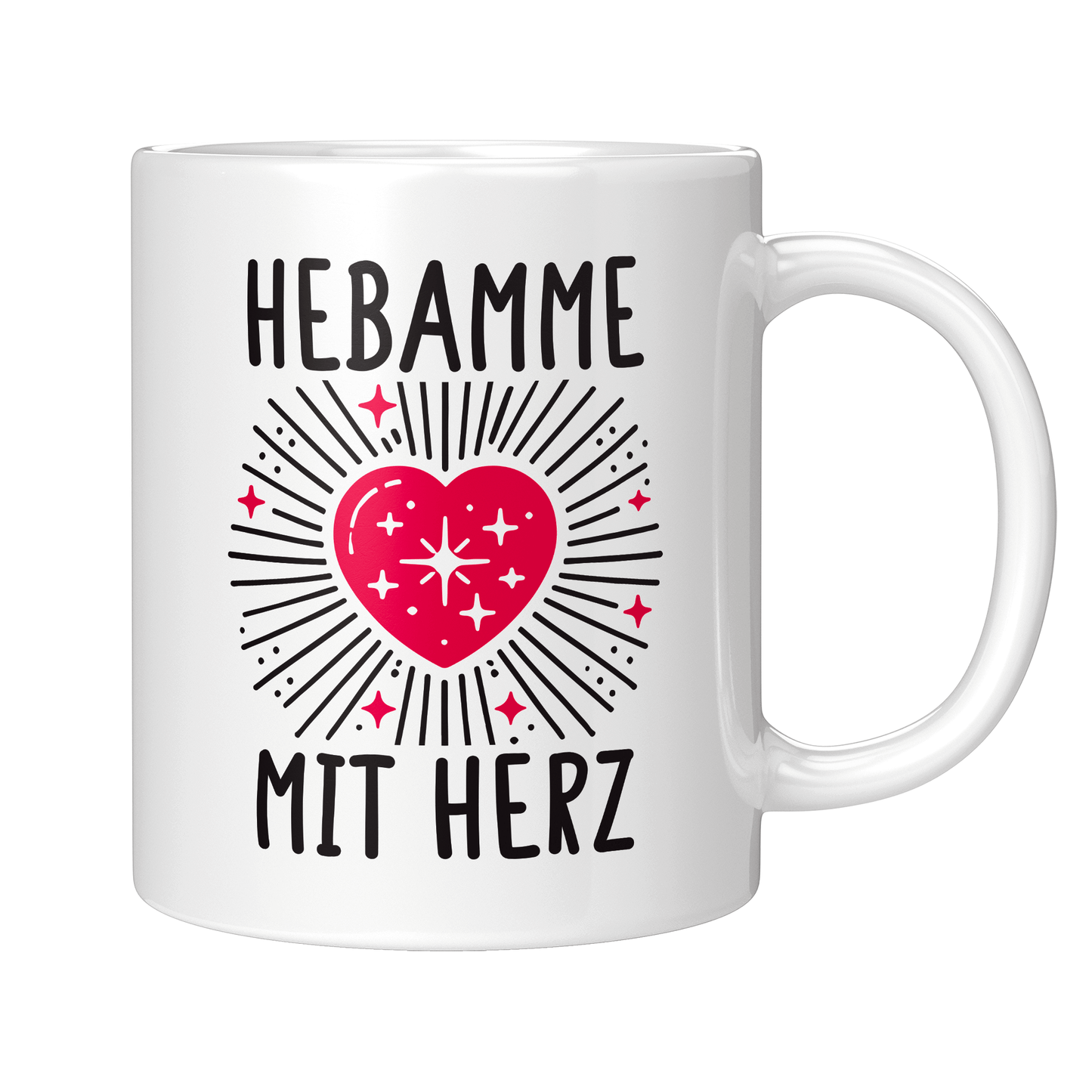 Hebamme Tasse - Hebamme mit Herz (Entbindungspflegerin, Geschenk)