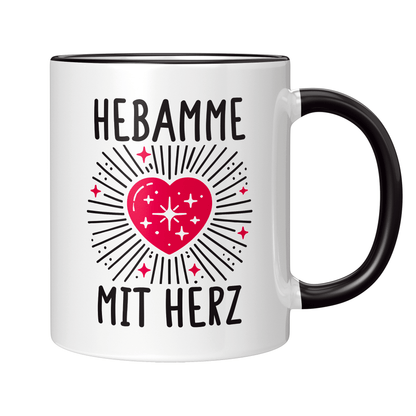 Hebamme Tasse - Hebamme mit Herz (Entbindungspflegerin, Geschenk)