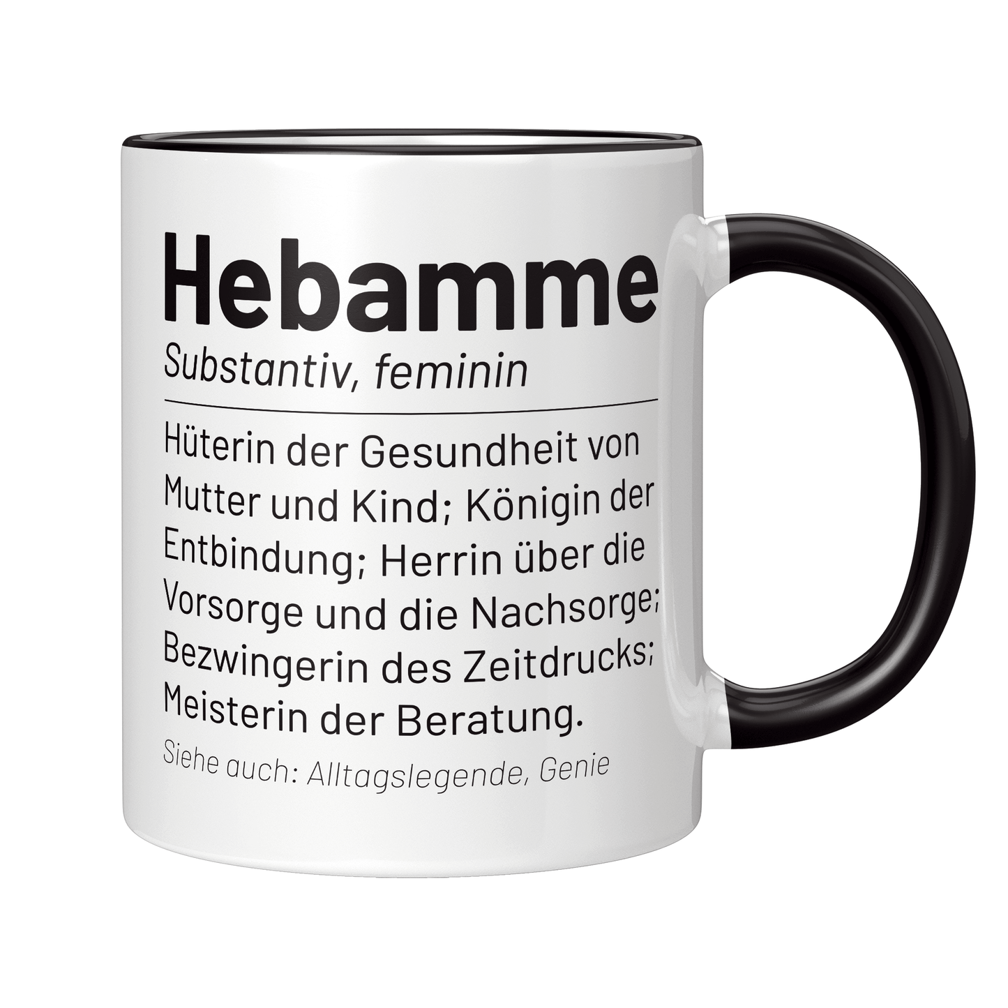 Hebamme Tasse - Wörterbuch "Hebamme" (Entbindungspflegerin, Geschenk)