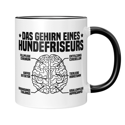 Hundefriseur Tasse - Das Gehirn eines Hundefriseurs (Hundesalon, Hundefriseurin, Geschenk)