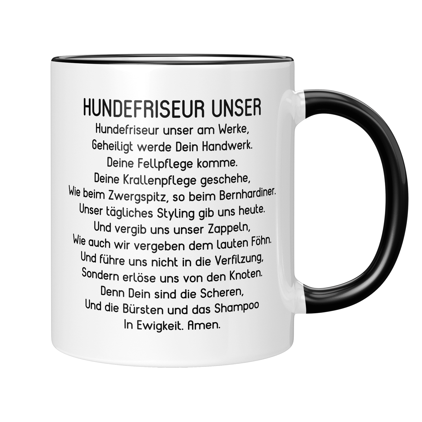 Hundefriseur Tasse - "Hundefriseur Unser"-Gebet (Hundesalon, Hundefriseurin, Geschenk)