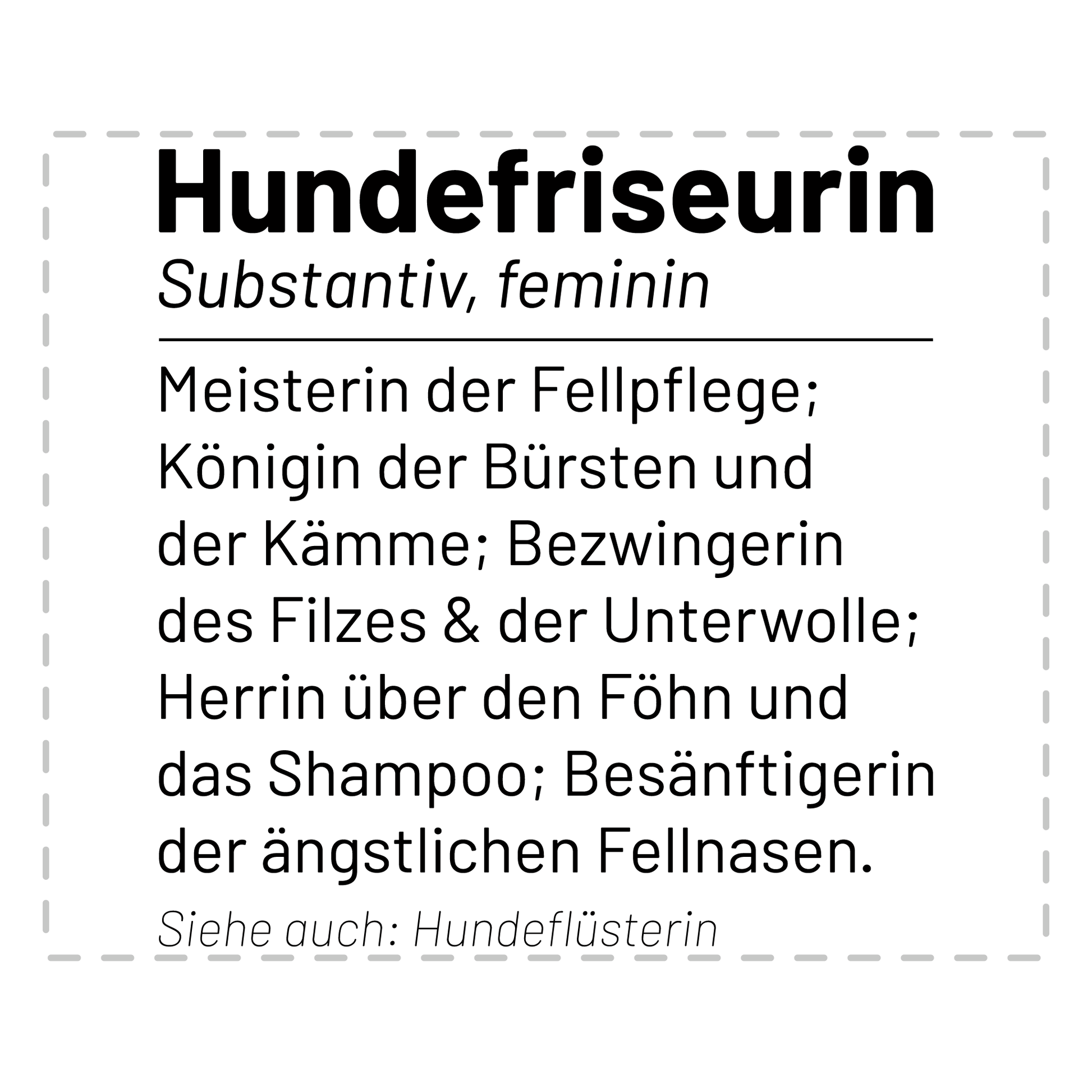 Hundefriseur Tasse - Wörterbuch "Hundefriseurin" (Hundesalon, Geschenk)