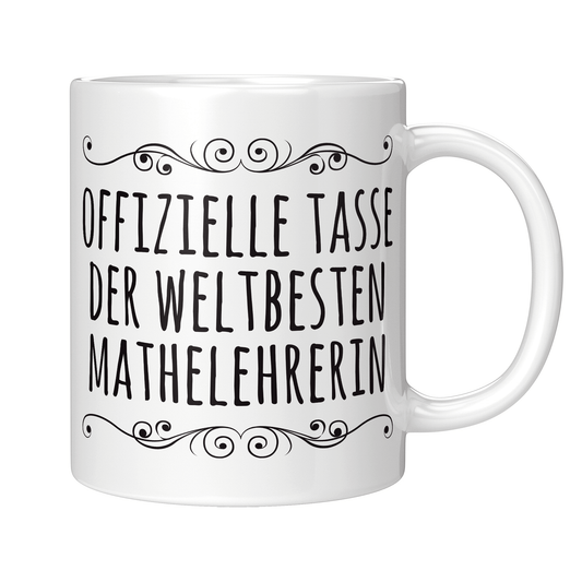 Mathelehrer Tasse - Weltbeste Mathelehrerin (Mathe, Lehrer, Geschenk)