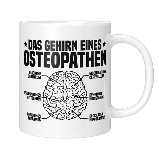 Osteopathie Tasse - Das Gehirn eines Osteopathen (Osteopathin, Geschenk)