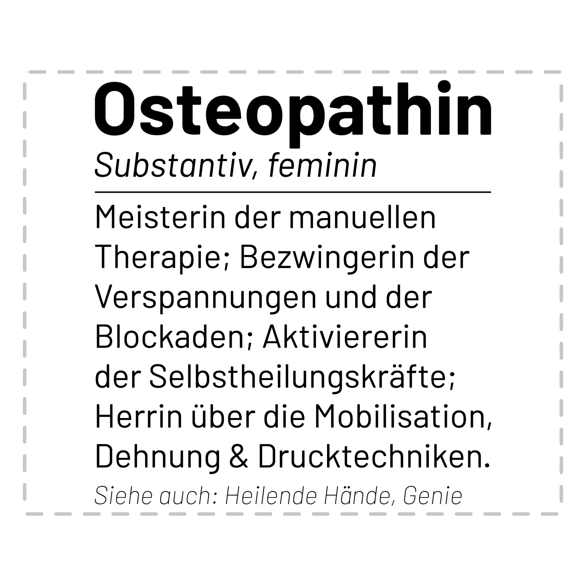 Osteopathie Tasse - Wörterbuch "Osteopathin" (Osteopath, Geschenk)