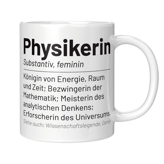 Physik Tasse - Wörterbucheintrag: Physikerin (Physiker, Geschenk)