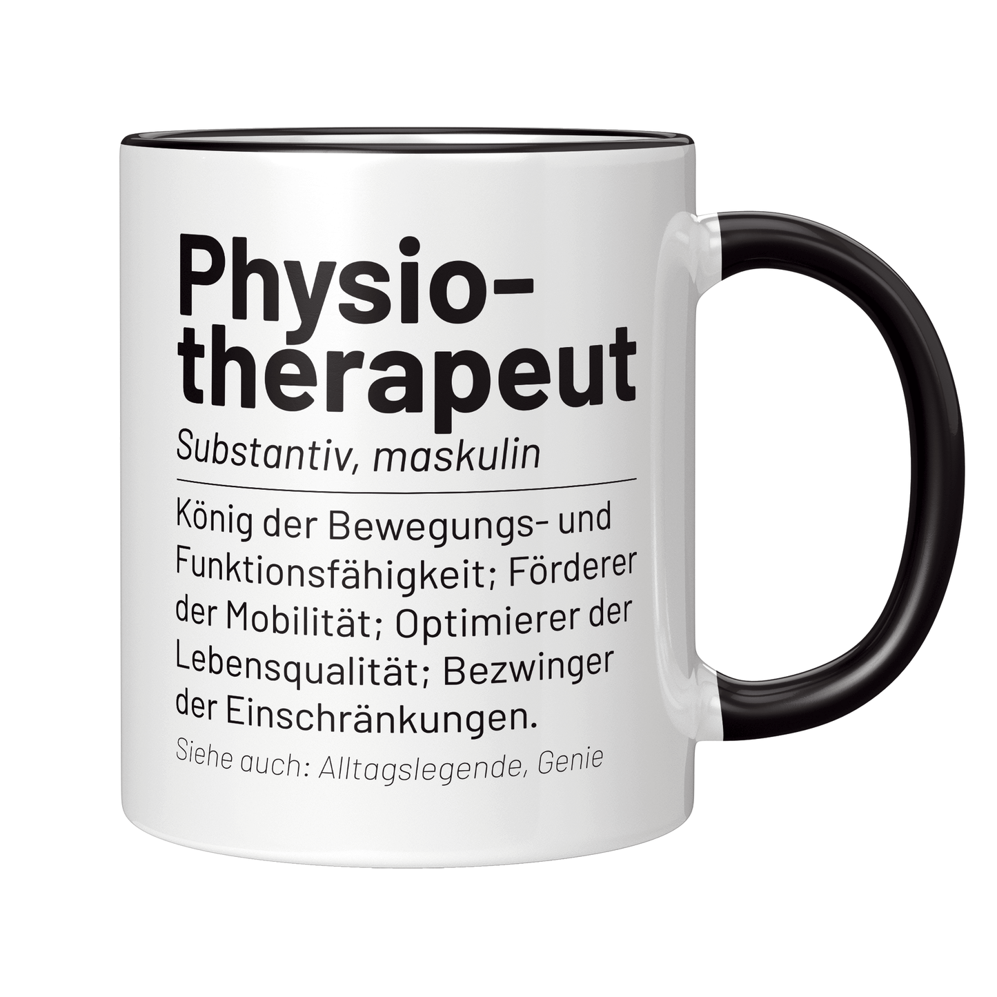 Physiotherapie Tasse - Wörterbuch: Physiotherapeut (Physiotherapeutin, Geschenk)