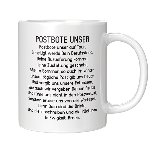 Postbote Tasse Postbote Unser Gebet