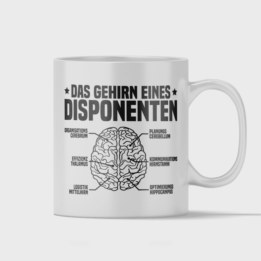 Disponent Tasse - Das Gehirn eines Disponenten (Disponentin, Disposition, Geschenk)