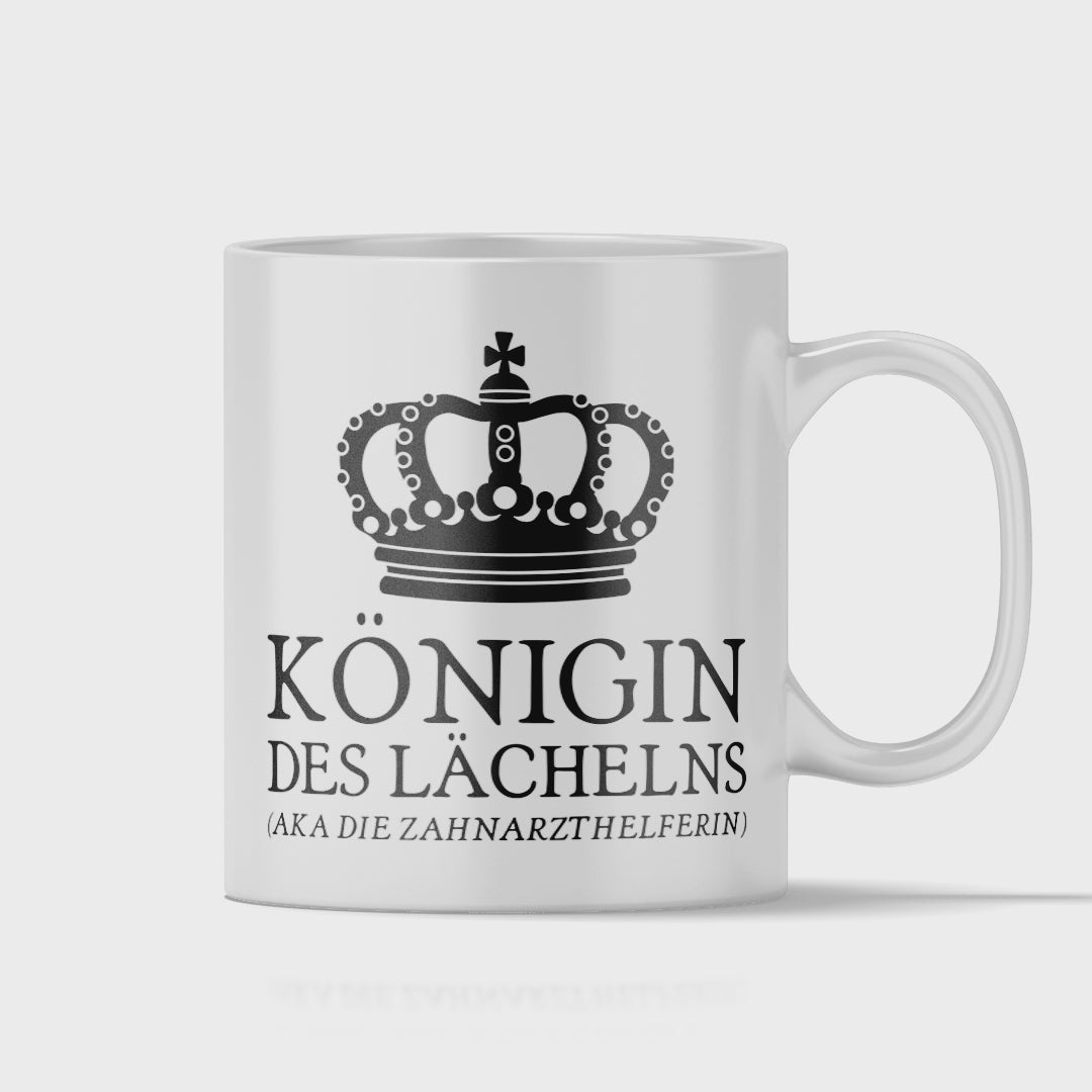 Zahnarzthelferin Tasse - Königin des Lächelns (Zahnmedizinische Fachangestellte, ZFA, Geschenk)